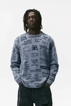 پلیور مردانه آبی زارا