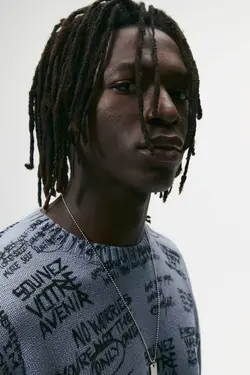 پلیور مردانه آبی زارا