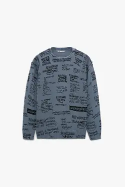 پلیور مردانه آبی زارا