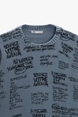 پلیور مردانه آبی زارا