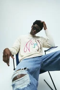 پلیور مردانه سفید زارا