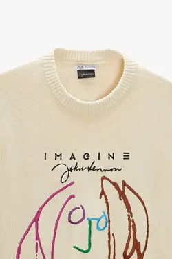 پلیور مردانه سفید زارا