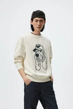 پلیور مردانه سفید زارا