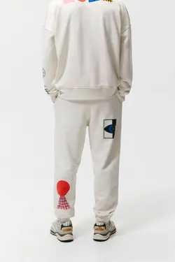 شلوار جاگر مردانه سفید زارا