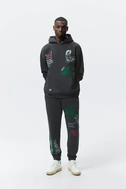 شلوار جاگر مردانه خاکستری زارا