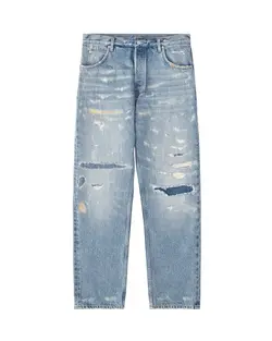 شلوار جین ریلکس فیت مردانه آبی زارا