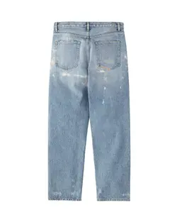 شلوار جین ریلکس فیت مردانه آبی زارا