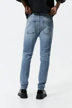 شلوار جین جذب مردانه آبی زارا