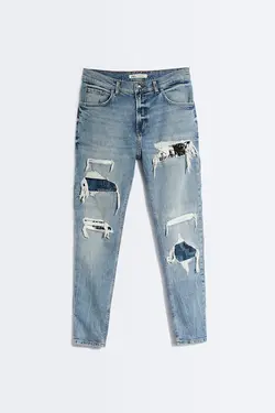 شلوار جین جذب مردانه آبی زارا