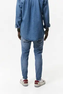 شلوار جین جذب مردانه آبی زارا