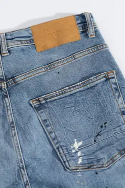 شلوار جین جذب مردانه آبی زارا