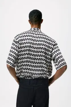 پیراهن آستین کوتاه مردانه مشکی زارا