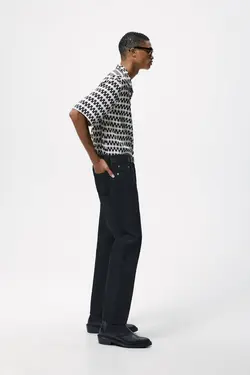 پیراهن آستین کوتاه مردانه مشکی زارا