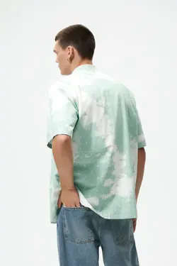 پیراهن آستین کوتاه مردانه سبز زارا