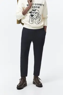 شلوار جاگر مردانه آبی زارا