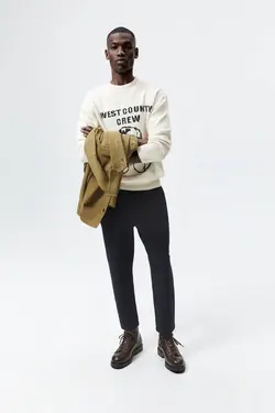 شلوار جاگر مردانه آبی زارا