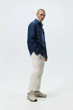 شلوار جین ریلکس فیت مردانه سفید زارا