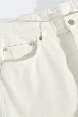 شلوار جین ریلکس فیت مردانه سفید زارا