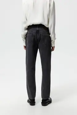 شلوار جین ریلکس فیت مردانه خاکستری زارا