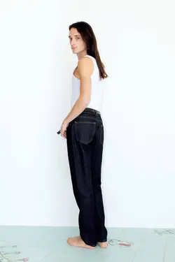 شلوار جین ریلکس فیت مردانه آبی زارا