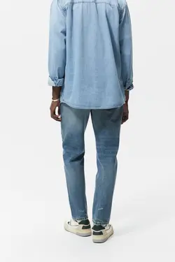 شلوار جین ریلکس فیت مردانه سرمه ای زارا