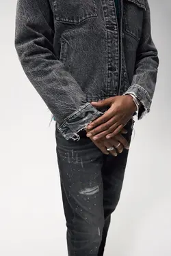 شلوار جین جذب مردانه مشکی زارا