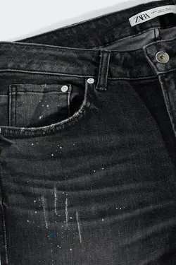 شلوار جین جذب مردانه مشکی زارا