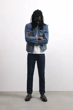 شلوار جین اسلیم فیت مردانه آبی زارا