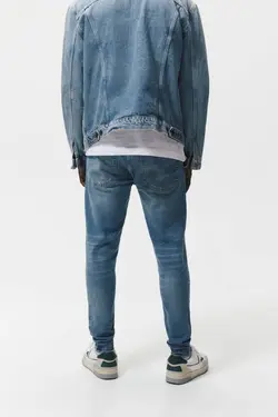 شلوار جین جذب مردانه آبی زارا