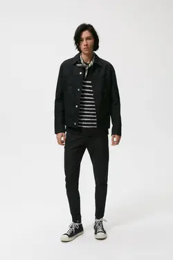 شلوار جین جذب مردانه مشکی زارا