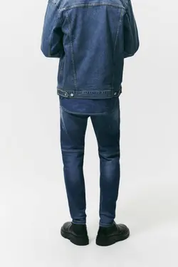 شلوار جین جذب مردانه آبی زارا