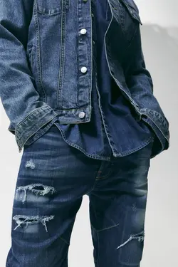 شلوار جین جذب مردانه آبی زارا