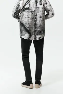 شلوار جین جذب مردانه مشکی زارا