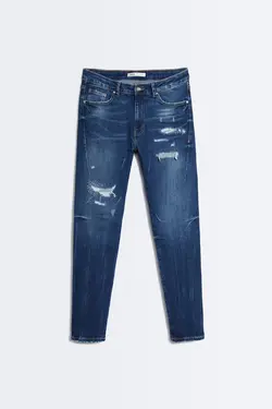 شلوار جین جذب مردانه آبی زارا