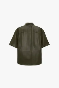 پیراهن آستین کوتاه مردانه خاکی زارا