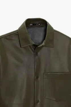 پیراهن آستین کوتاه مردانه خاکی زارا