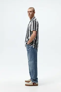 پیراهن آستین کوتاه مردانه مشکی زارا