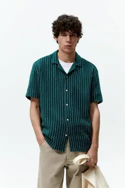 پیراهن آستین کوتاه مردانه سبز زارا