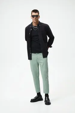 شلوار جین اسلیم فیت مردانه سبز زارا