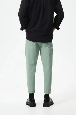 شلوار جین اسلیم فیت مردانه سبز زارا