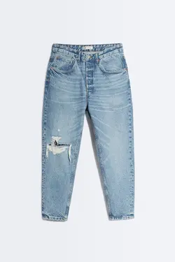 شلوار جین ریلکس فیت مردانه آبی زارا