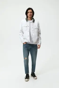 شلوار جین اسلیم فیت مردانه آبی زارا