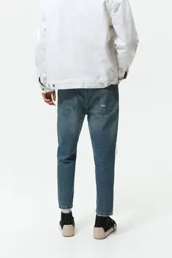 شلوار جین اسلیم فیت مردانه آبی زارا