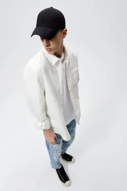 شلوار جین اسلیم فیت مردانه آبی زارا