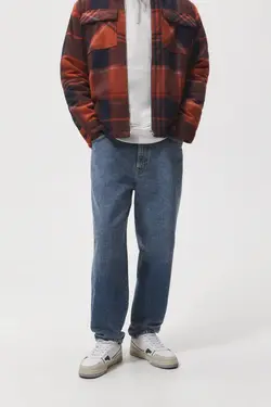 شلوار جین ریلکس فیت مردانه آبی زارا