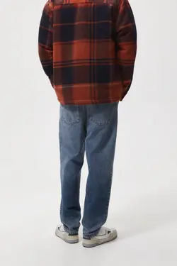 شلوار جین ریلکس فیت مردانه آبی زارا