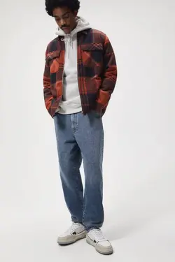 شلوار جین ریلکس فیت مردانه آبی زارا