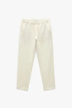 شلوار جاگر مردانه سفید تیره زارا