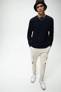 شلوار جاگر مردانه بژ زارا