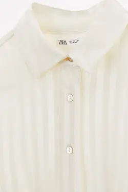 شومیز زنانه سفید تیره زارا